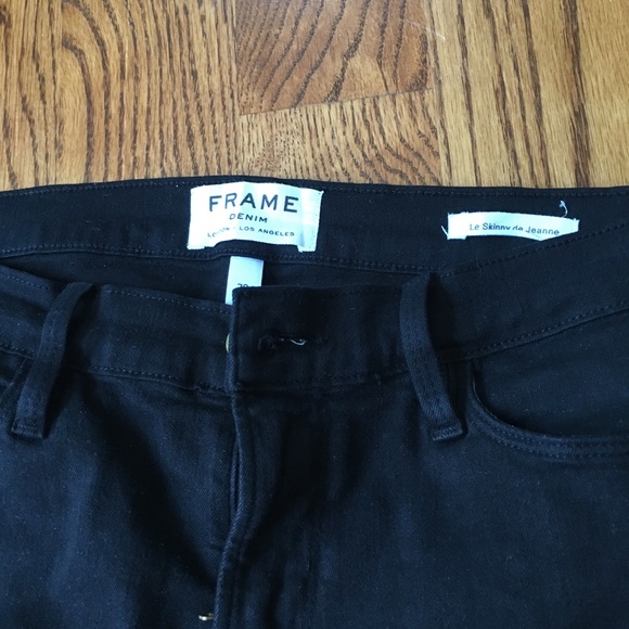 FRAME Skinny de Jeanne Film Noir Jeans 28 - Picture 6 of 6